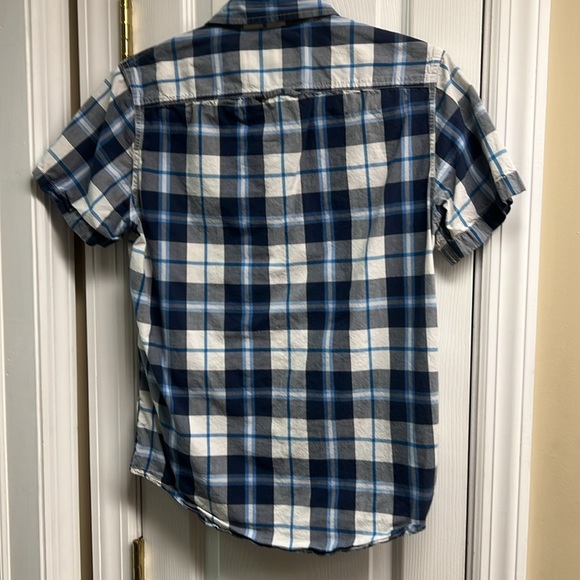 American Eagle men XS extra small short sleeve button up collar casual shirt - Picture 4 of 4